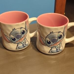 Stitch Character Mugs with Pink Interior